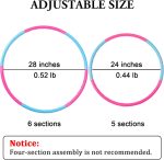 Kids Exercise Hoop, Detachable & Size Adjustable Toy Hoop, Professional Hoola Rings for Kids, Blue,pink - Image 2