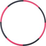 Stainless Steel Weighted Hula Hoop for Adults - Detachable Ergonomic Design for Muscle Strengthening and Weight Loss - Easy to Adjust and Carry for Home Fitness - Pink and Gray