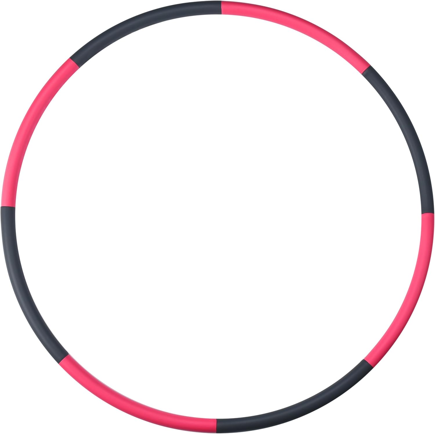 61W8hOoqoWL._AC_SL1500_.jpg Stainless Steel Weighted Hula Hoop for Adults - Detachable Ergonomic Design for Muscle Strengthening and Weight Loss - Easy to Adjust and Carry for Home Fitness - Pink and Gray - Image 1