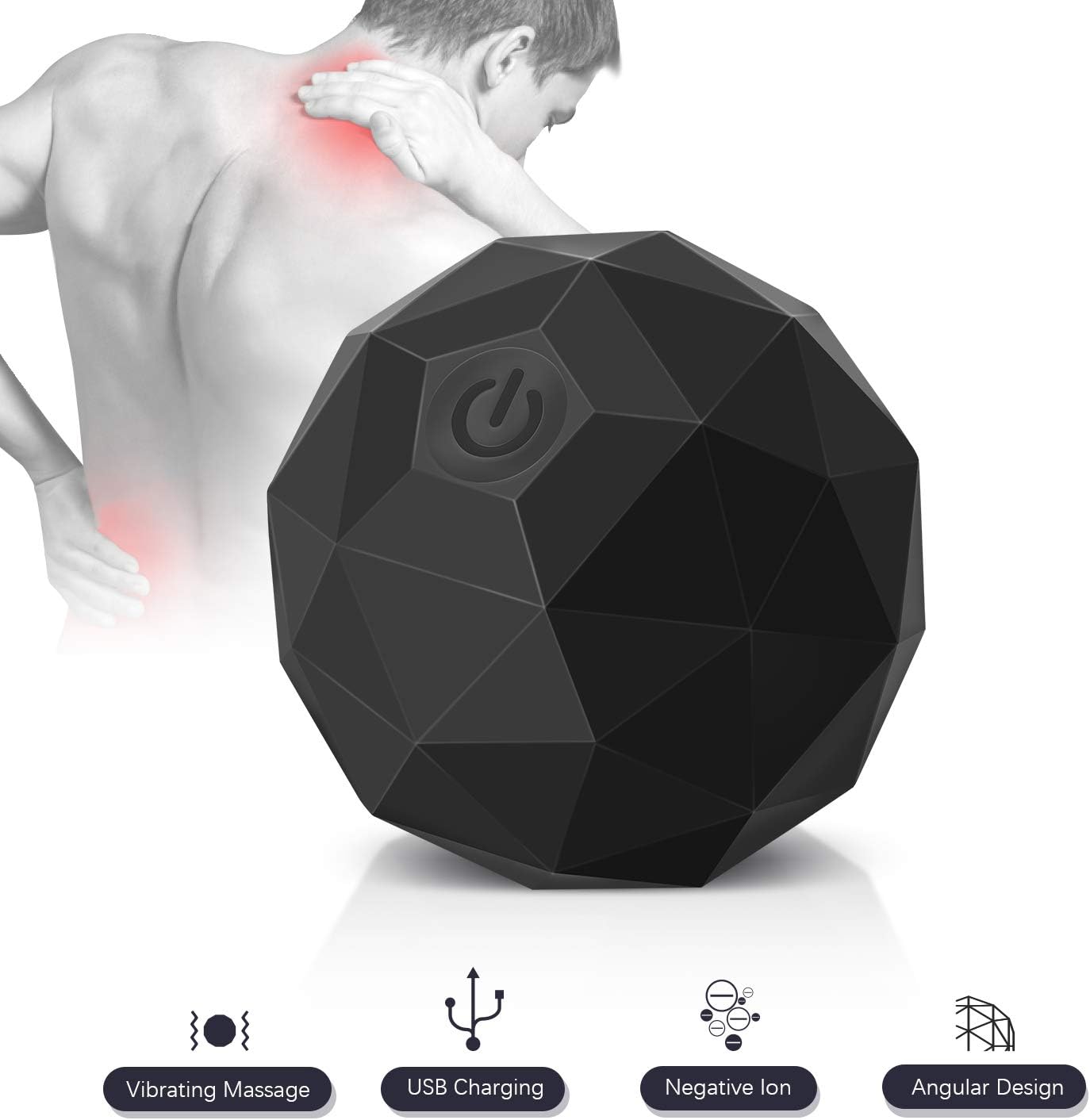 61x-eQg2lAL._AC_SL1500_.jpg Electric Vibrating Massage Ball, 2-Speed Fitness Yoga Pilates Physical Therapy Massage Roller to Fight Sore Muscles,Washable Negative Ion Vibration Massages ball for Muscle Recovery,Myofascial Release - Image 1