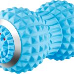 Peanut Massage Ball - Vibrating Massage Roller - Muscle Roller for Deep Tissue Massage, Myofascial Release and Trigger Point Therapy - Long Lasting Relieves Muscle Tension - Light Blue