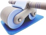 Auto-Rebound Ab Wheel: Includes Kneeling Mat, Dual-Wheel Stability Design, and Phone Holder