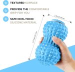 Peanut Massage Ball - Vibrating Massage Roller - Muscle Roller for Deep Tissue Massage, Myofascial Release and Trigger Point Therapy - Long Lasting Relieves Muscle Tension - Light Blue - Image 2