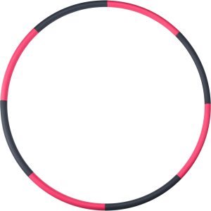 Stainless Steel Weighted Hula Hoop for Adults - Detachable Ergonomic Design for Muscle Strengthening and Weight Loss - Easy to Adjust and Carry for Home Fitness - Pink and Gray