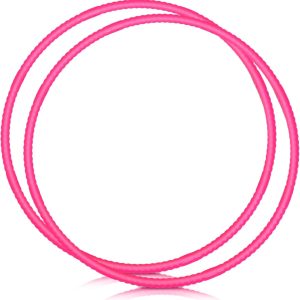 2 Pcs Toy Hoop Exercise Hoop Detachable Adjustable Plastic Hoop Playground Equipment for School Colored Hoop Circles Exercise Ring for Teens  Agility Equipment(Rose Red,23 Inch)