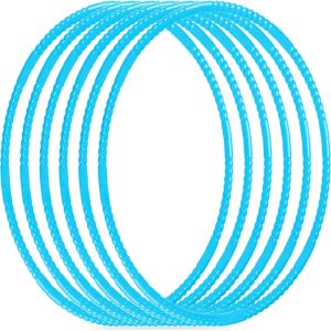 6PCS Toy Hoop Bundle Pack Color Toy Hoop for Kids Exercise Ring Toy Fitness Hoops Snap Together Detachable Adjustable Weight Size Plastic Hoop Exercise Hoops for Sports