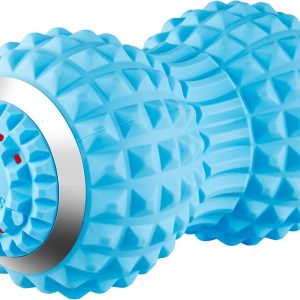 Peanut Massage Ball - Vibrating Massage Roller - Muscle Roller for Deep Tissue Massage, Myofascial Release and Trigger Point Therapy - Long Lasting Relieves Muscle Tension - Light Blue